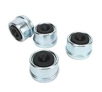 lyrlody Tapas Antipolvo para Cojinetes de Buje de Remolque, 4 Unidades, Aleación de Aluminio Galvanizado y Goma, Tapa Antipolvo para Grasa de Remolque, 1,98 Pulgadas, Ajuste de 2000 a 3500 LB, de