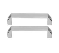 lyrlody Tirador de Puerta Corrediza, Manija de Puerta de Granero, Tirador de Gabinete 2 Unidades, Aleación de Aluminio, 180 Mm de Distancia entre Agujeros, Superficie Lisa, Fácil (SILVER)