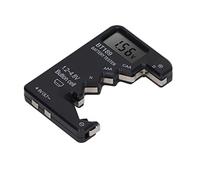 lyrlody Verificador de Capacidad de la Batería, Herramienta de Visualización Digital del Medidor de Probador de Batería para AAA C D N 9V 6F22 1.5V 3V Botón de 3V, Pantalla Digital Borrar, (BLACK)