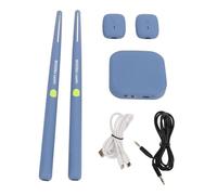 lyrlody Virtual Reality Drum Set Kit Electrónico de Batería de Aire VR Sensación de Movimiento Portátil con Baquetas Pedales de Pie para Adultos Niños Principiantes (BLUE)