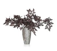 Lyrow Paquete de 3 plantas artificiales de Cimicifuga en aerosol de hojas de ciruela sintética, ramas de hojas de Cimicifuga Ramosa, plantas de seda sintética para el hogar, jarrón, boda, jardín, casa