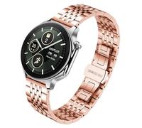 LYSANDRA Correa compatible con OnePlus Watch 3, correa de reloj de malla de acero inoxidable sólido de 22 mm para hombres y mujeres, compatible con OnePlus Watch 3, 2, 2R, 1 (oro rosa)