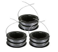 Lyshujli Paquete de 3 bobinas de repuesto para recortadora de hilo de doble línea SB00L00 de 17 pies 0.80 pulgadas compatible con Greenworks ST60V ST60V-T0 80V ST80L200 de montaje frontal para