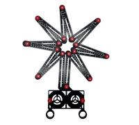 Lyshujli - Regla de medición de ángulo múltiple de 16 caras, aleación de aluminio, universal, 16 dobladas, con localizador de perforación