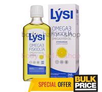 LYSI Icelandic Cod Liver Oil Omega-3 Fish Oil Limon Liquid Food Supplement 240ml