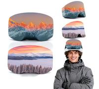 Lysjoy 2 Piezas Funda Protectora para Gafas de Esquí, Protege Contra Arañazos,Antirayaduras y Polvo, Funda para Gafas de Esquí Portabilidad, Elástica de Microfibra para Viajes y Après-Ski,Unisex (C)