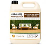 LYSSOLEN Lasur Protector Barniz Madera Exterior e Interior | Al Agua, Poro Abierto, Satinado Color Pino Oregón | Impermeabilizante con Filtro UV para Terrazas, Vallas, Vigas y Muebles | 1 Litro