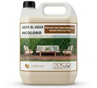 LYSSOLEN - Lasur Protector de Madera Satinado 5L - Color Teka - Barniz al Agua Impermeabilizante para Exterior e Interior - Protección UV y Climática para Terrazas, Vigas y Suelos - Poro Abierto