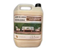 LYSSOLEN - Lasur Protector de Madera Satinado - Barniz Madera Exterior e Interior al Agua con Efecto Impermeabilizante Ideal para Terrazas y Superficies Exteriores (PINO, 5 LITROS)
