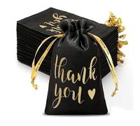 LYSXP 50 bolsas de regalo de satén, bolsas de satén con cordón, bolsas de joyería para bodas, cumpleaños y regalos de vacaciones (4 x 6 pulgadas)