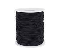 LYTIVAGEN 100m Cordón Elástico, Cuerda Elástica con 1mm de Diamétro para la Fabricación de Joyas, Hilo Elástico para Hacer Manualidades, DIY, Pulsera, Collar, Abalorios (Negro)