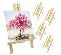 LYTIVAGEN 4 PCS Caballete de Mesa de Madera para Mostrar Arte Caballete Pintura Caballete de Mesa Caballete Pequeño Pino Macizo Caballete de Madera para Exhibir Pinturas, Artes Manualidades (30*19cm)