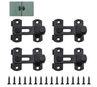 LYTIVAGEN 4 PCS Pestillo de Puerta Cerradura de Puerta con 16 Tornillos Puerta para Mascotas Cerradura de Puerta de Seguridad Pestillo de Puerta de Acero Inoxidable para Puerta Ventana Armario