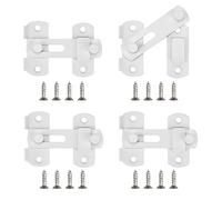 LYTIVAGEN 4 PCS Pestillo de Puerta de Acero Inoxidable Pequeño para Puerta Corredera Blanca para Puerta Interior Cierre con Tornillo Fijo Pestillo de Perno para Puerta, Ventana, Dormitorio