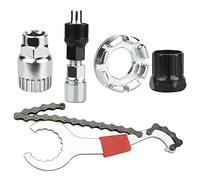 LYTIVAGEN 5 PCS Herramientas para Bicicleta de Montaña Multifuncional Llave Inferior Llave de Radios Manguito Inferior Herramienta de Extracción de Volante Herramienta de Extracción de Plato