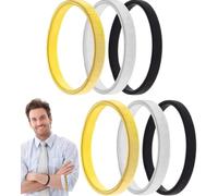 LYTIVAGEN 6PCS Brazeletes Elásticos para Camisa Antideslizante, Soportes Bandas de Metal para el Brazo, Soporte de Manga de Camisa para Hombres, Mujeres, Niños (3 Colores)