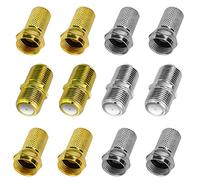 LYTIVAGEN Kit de Conector Tipo F para Extensión de Cable Coaxial con 8 PCS Conectores RG6 y 4 PCS Acopladores Hembra Cable Adaptador de Antena para Sky/Freesat/Virgin Media