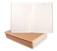 Lytonix 10 Piezas Bloc de Notas Libreta A5, 21x14cm Libretas de Notas con Rayas, Tapa de Kraft Blanda, 36 Hojas/72 Páginas Cuadernos, Cuaderno de Viaje, Notebook para Niños, Adultos, Alumno, Oficina