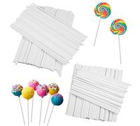 Lytonix 200 Pièces Baton Sucette Pop Cake, 10 cm et 15 cm Batonnet Pop Cake Bâtonnets en Papier Alimentaire, Batonnet Pop Cake, Baton Sucette Pop Cake pour Faire des Sucettes,des Gâteaux,des Desserts