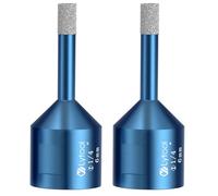 Lytool 6MM Broca de Diamante 2 Piezas M14 Corona Diamante para Taladrar en Seco y en Húmedo Profesionalmente, para Cerámica, Granito, Vidrio, Porcelana, Azulejos, Gres fino