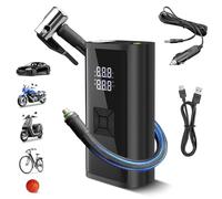 Lytool Compresor Aire Portatil, 150 PSI Compresor Aire Coche con 6000 mAh Batería Recargable, Mini Inflador Ruedas para Coches, Motos, Bicicleta, Anillo de Natación, Pelota