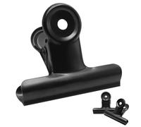 lyualma 12 Piezas Grande Bulldog Clip 63mm Negro de Bulldog Metal Bisagra Clip de Toro Clips, para Fotos, Manualidades