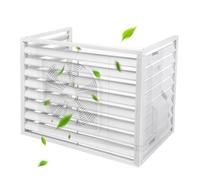 LYUCAYHQ Cubre Aire Acondicionado Exterior de 3 Paneles, Ideal para Contenedores de Basura, Aire Acondicionado y Cerramientos de Equipos de Piscina(White,110x60x80cm/43x24x31in)