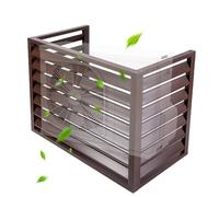 LYUCAYHQ Cubre Aire Acondicionado Exterior de 3 Paneles, Ideal para Contenedores de Basura, Aire Acondicionado y Cerramientos de Equipos de Piscina(Brown,100x50x70cm/39x20x28in)