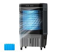LYUCAYHQ Enfriador de Aire Industrial para Comercial con 4 Ruedas Universales, Oscilación de 120 °, 3 Velocidades, 4 Paquetes de Hielo para Uso en Interiores y Exteriores