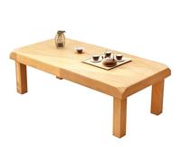 LYUCAYHQ Mesa Baja de Pino Macizo, 45 Cm de Altura, Resistente Al Agua y a La Humedad, Soporta hasta 50 Kg, para Tatami, Sala de Estar, Ceremonia del Té(Beige,80x60x45cm/31x24x18in)