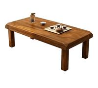 LYUCAYHQ Mesa Baja de Pino Macizo, 45 Cm de Altura, Resistente Al Agua y a La Humedad, Soporta hasta 50 Kg, para Tatami, Sala de Estar, Ceremonia del Té(Brown,100x60x45cm/39x24x18in)