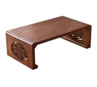 LYUCAYHQ Mesa Baja Japonesa de Madera de Paulownia, Resistente Al Agua IP69, No Requiere Montaje, para Tatami, Sala de Té, Sala de Estar, Dormitorio o Meditación(Brown,50x40x30cm/20x16x12in)