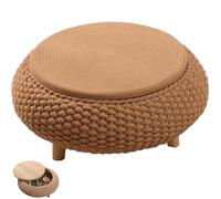 LYUCAYHQ Mesa Baja Japonesa Tejida con Espacio de Almacenamiento, Soporta hasta 30 Kg, No Requiere Montaje para Sala de Estar, Sala de Té o Dormitorio con Tatami(Brown,50cm/20in)