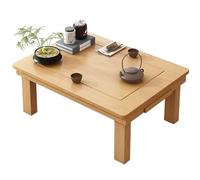 LYUCAYHQ Mesa de Tatami Plegable con Cajón, Mesa Baja de Madera Impermeable IP67, No Requiere Montaje para Sala de Estar, Sala de Té Tatami o Dormitorio(Beige,70x60x27cm/28x24x11in)