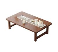 LYUCAYHQ Mesa de Tatami Plegable de Madera Maciza Capacidad de Carga de 100 Kg para la Ceremonia del Té o para Espacios Reducidos en La Sala de Estar(Brown,100x50x35cm/39x20x14in)