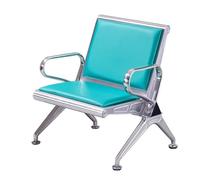 LYUCAYHQ Silla de Espera, 65 Cm X 65 Cm X 78 Cm, Asiento Sala de Espera de Acero Inoxidable, para Oficinas, Clínicas, Vestíbulos de Aeropuertos, Estaciones de Tren y Hospitales(Green)