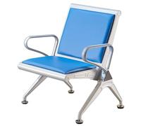 LYUCAYHQ Silla de Espera, 65 Cm X 65 Cm X 78 Cm, Asiento Sala de Espera de Acero Inoxidable, para Oficinas, Clínicas, Vestíbulos de Aeropuertos, Estaciones de Tren y Hospitales(Blue)