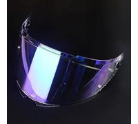 LYUFD Visera Casco Moto para MT V-28 Thunder4, Lente de Casco de Protección Facial Visera Cortavientos UV Accesorios Protección Facial,Normal-F Aurora Blue
