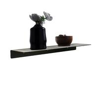 LYUXIANG Estantes flotantes de pared de metal, estantes flotantes de pared, estantes de exhibición para dormitorio, sala de estar, oficina, cocina, pasillo, ducha/negro/80 x 15 x 5 C