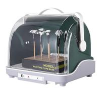 LYUXLCB Cabina Secadora De Aerógrafo Eléctrica Pequeña De 120W, Kit De Cabina De Pulverización para Aerógrafo, con Modo De Aire Frío, Caja De Filtro De Agua Y Cubierta Antipolvo Transparente