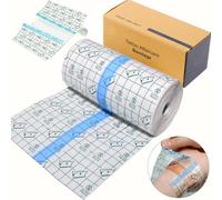 Lyuxzad Vendas impermeables para el cuidado posterior del tatuaje, 15.2 cm x 2.2 yardas, cinta transparente para cubrir la película, envoltura adhesiva para suministros de tatuajes