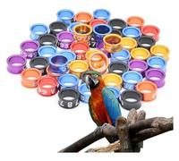 LYVQZPWLR Anillos de piernas de pájaro de Aluminio, Anillos de Aluminio for Patas de identificación de pájaros, diámetro Multicolor de 4-8mm, Paquete de 50-200 Piezas(Mixed Colors6.0mm,100pc)