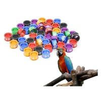LYVQZPWLR Anillos de piernas de pájaro de Aluminio, Anillos de Aluminio for Patas de identificación de pájaros, diámetro Multicolor de 4-8mm, Paquete de 50-200 Piezas(Mixed Colors5.0mm,50pc)