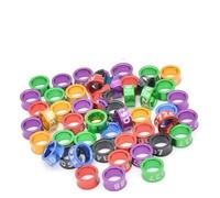 LYVQZPWLR Anillos de piernas de pájaro de Aluminio, Anillos de Aluminio for Patas de pájaros, Multicolor, 4-8 mm, Paquete de 50-200 Piezas(Mixed Colors4.0mm,100pc)