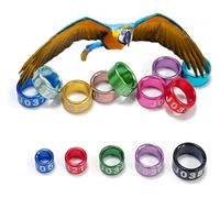 LYVQZPWLR Anillos de piernas de pájaro de Aluminio, Anillos de Aluminio for Patas de pájaros, Multicolor, 4,0-8,0 mm, Paquete de 50-200 Piezas(Mixed Colors5.0mm,200pc)