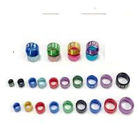 LYVQZPWLR Anillos de piernas de pájaro de Aluminio, Anillos de Aluminio for Patas de pájaros, Multicolor, 4,0-8,0 mm, Paquete de 50-200 Piezas(Mixed Colors4.7mm,200pc)