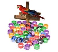 LYVQZPWLR Anillos de piernas de pájaro de Aluminio, Anillos divididos for Patas de pájaro, numerados de Aluminio, Multicolor, 4-8 mm, Paquete de 50-200 Piezas(Mixed Colors7.0mm,100pc)