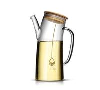 LYVQZPWLR Botellas de gasolina en la cocina, Botella dispensadora de aceite de vidrio de 750 ml con medidor y tapón de corcho