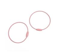 LYVQZPWLR Cable de llave eléctrica, Cable de llavero Alambre de acero inoxidable Bucle de bloqueo de tornillo 50 cm Multicolor 2-10 piezas(Roze,2pcs)