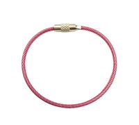 LYVQZPWLR Cable de llave eléctrica, Cable de llavero de alambre de acero inoxidable de 2 mm multicolor 10-20 cm 15 piezas(Roze,15 cm)